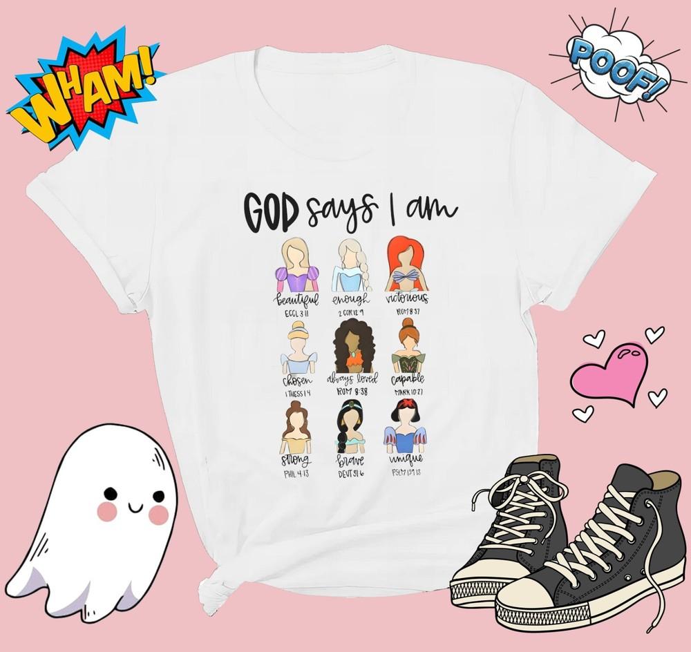 Retro God Says I Am T-shirt T Shirt Men Women Unisex Tshirt G714