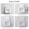 Desktop Mini Storage Box with Lid Pop-up Window Style Cotton Swab Makeup Cotton Plastic Dustproof Student Miscellaneous Sorting