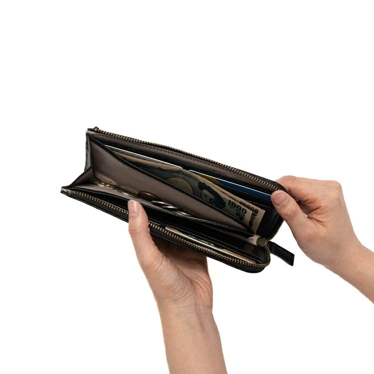 Official ORIGIN Zipper Long Wallet Made by Baseball Glove Manufacturer Genuine Leather Japanese Glove Leather Long Wallet Large Capacity Wallet with