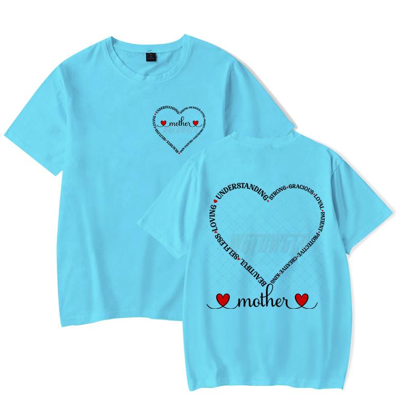 Mothers Day Gift Short Sleeve Tshirt Crew Neck Happy Mothers Day Shirt Fashion Woman Clothing Letter Print Classic Tops Tees