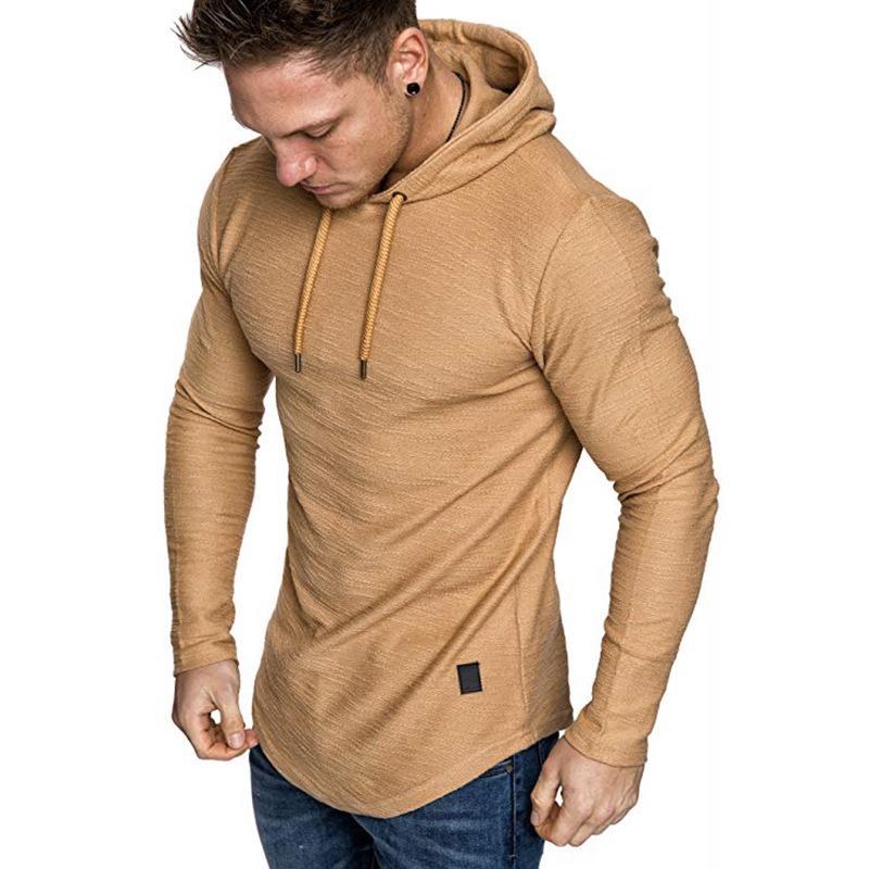 Fall And Winter Fashion Splicing Men's Casual Sweater Jacket Hooded Sweater