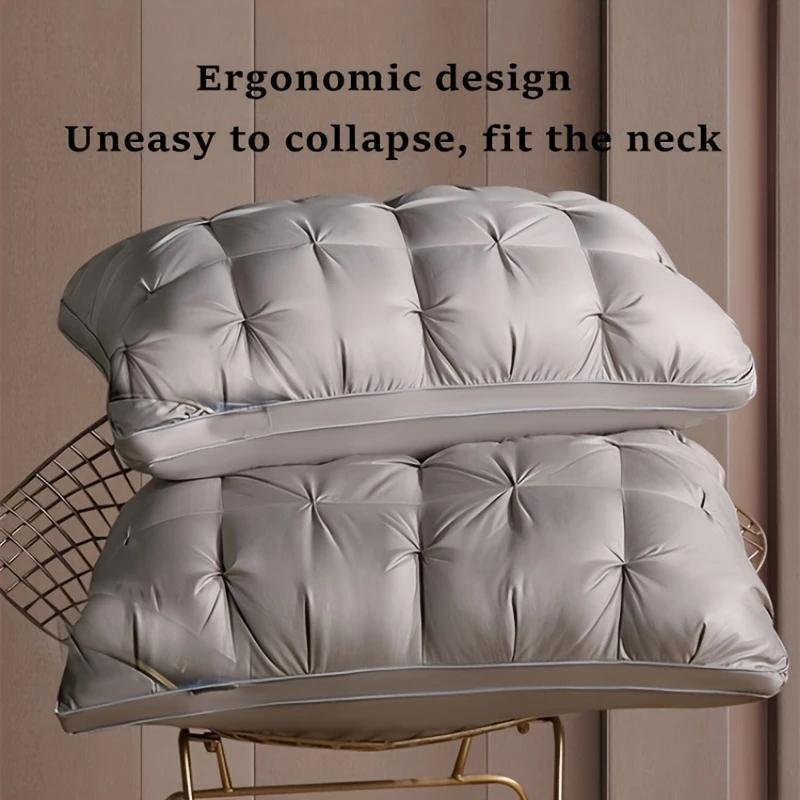 US Warehouse Shipped!Luxurious 5-Star Hotel Quality Pillow.Support Non-Collapse .High Pillow Core For All Seasons,sound Sleep.