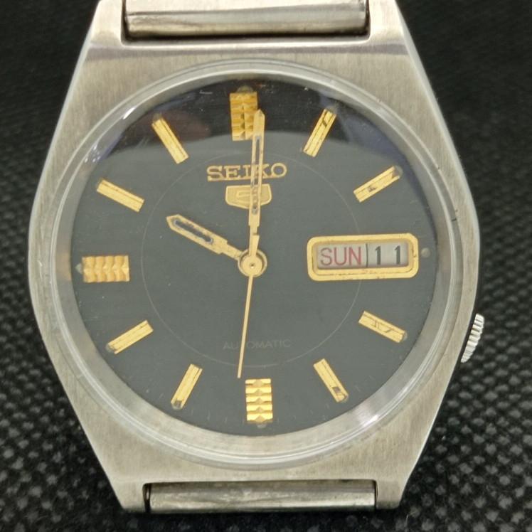 USED VINTAGE SEIKO 5 AUTO 7009A JAPAN MENS ORIGINAL DIAL WATCH 621b-a413561-2 SKU621b-a413561