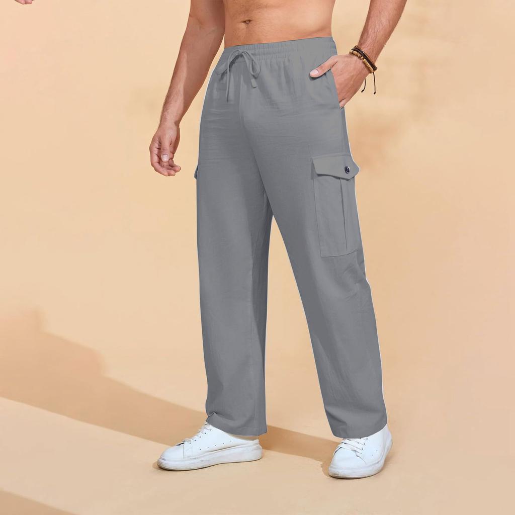 Casual Sports Pants Men's Loose Leggings Long Panel Fitness Running Training Pants