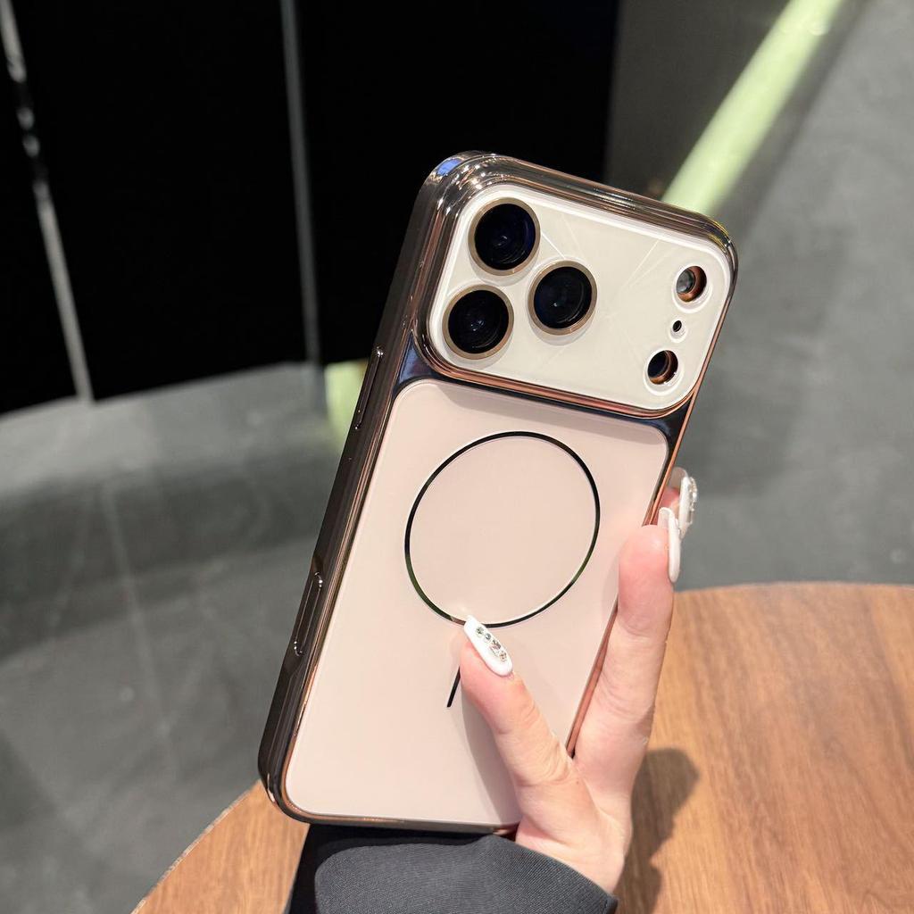 iPhone 16/17 Pro Max Compatible Case with Magnetic CD Pattern & Full Coverage, 14 Buttons