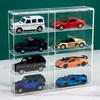 1pc High Quality Acrylic Display Cabinet With 8 Slot Transparent Art Storage Box For Car Model Toy Display Rack Home Accessories