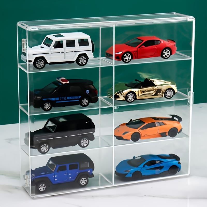 1pc High Quality Acrylic Display Cabinet With 8 Slot Transparent Art Storage Box For Car Model Toy Display Rack Home Accessories