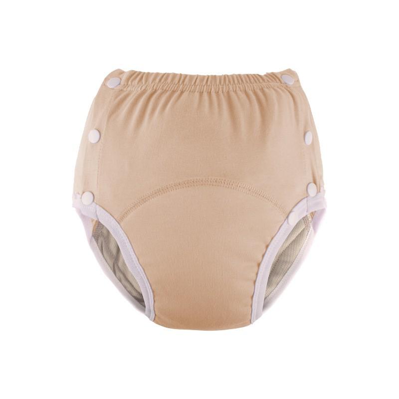Reusable Cotton Incontinence Briefs Adults Elderly With Snap Side Openings Removable Absorbent Pad