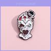 Kreativ Ny Halloween-serie Clown Skräck Brosch Dekorativ Skalle Metallmärke