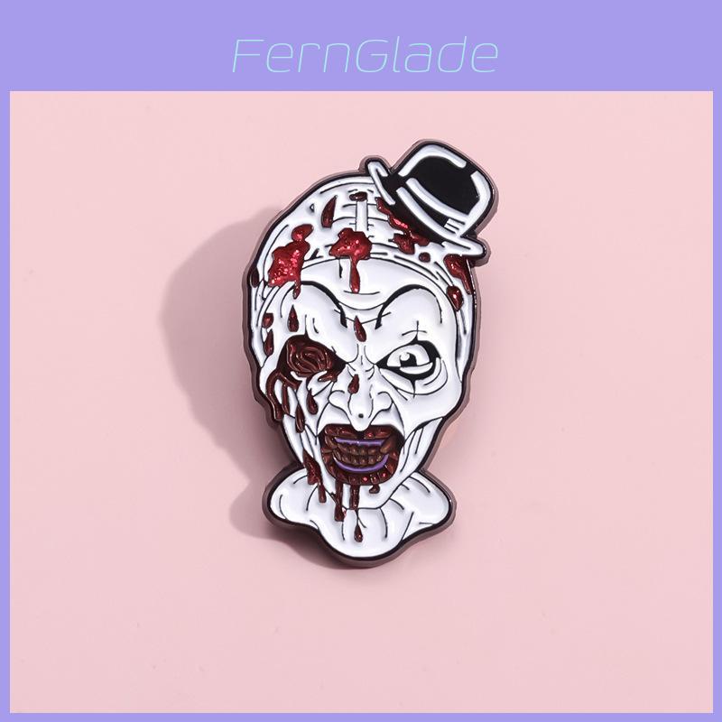 Creative New Halloween Series Clown Horror Brooch Decorative Skull Metal Badge