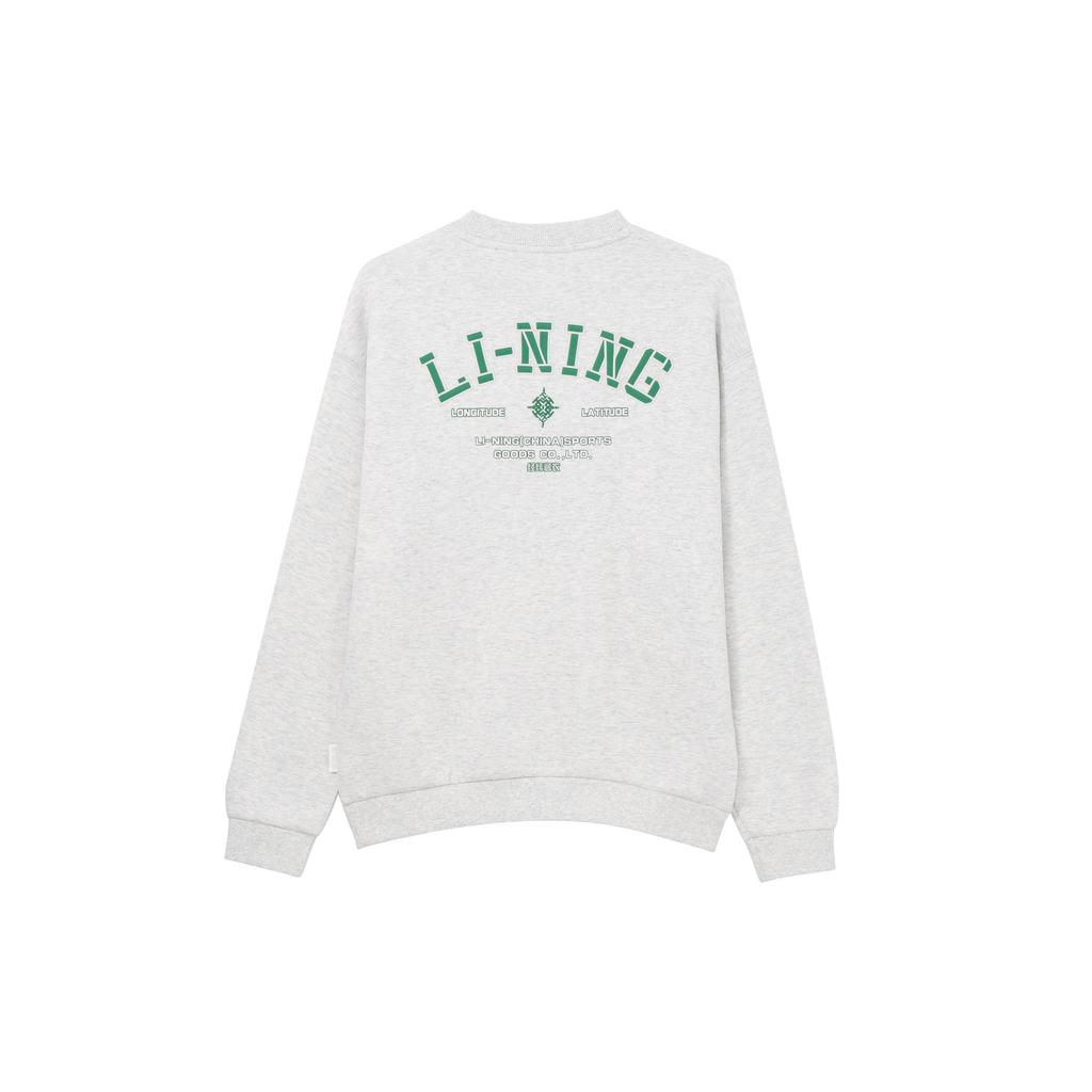 Li Ning Sports Trendy Collection Sweatshirt Men's Heather Gray Deep Antarctic Gray AWDT379-1