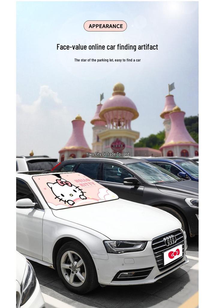 Sanrio Car Windshield Sunshade - Heat Insulation & Sun Protection Visor