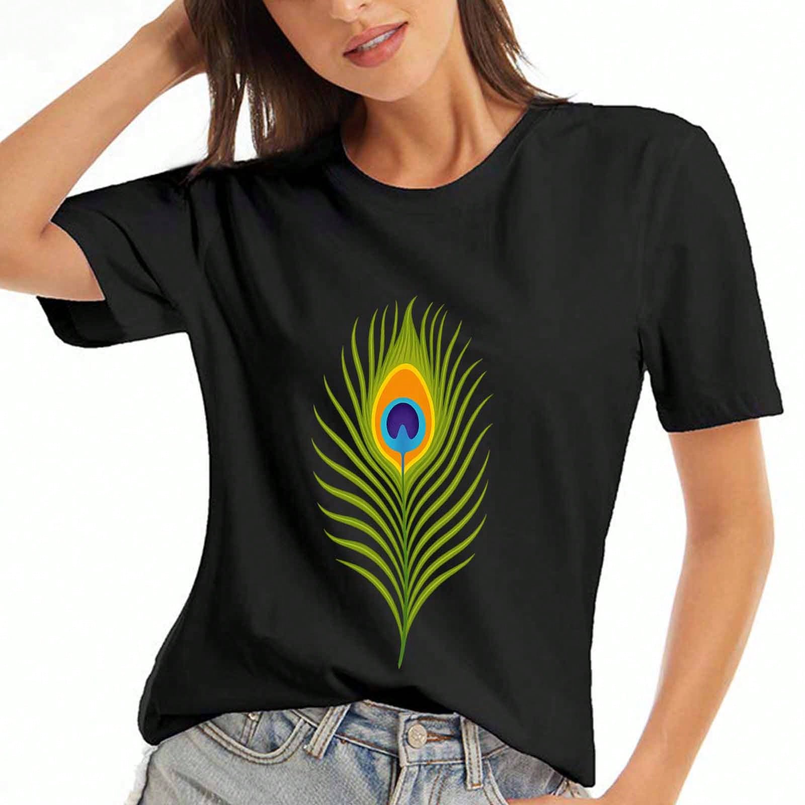 Peacock Bird unisex Cotton T Shirt, Premium Cotton Graphic Tee, Durable, Casual And Fashionable. I m A Peacock You Gotta Let Me Fly Funny Bird Lover G S разноцветный