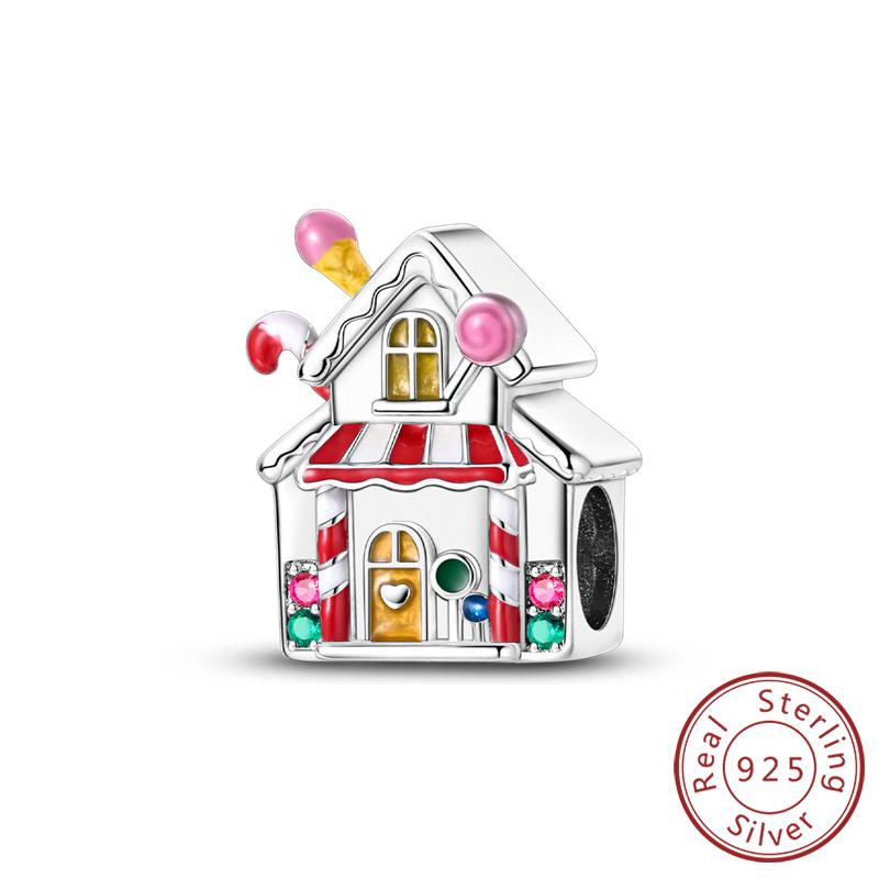 Christmas Series Charms Beads Copper Christmas Tree Snowman Elk Charm Fit Original Bracelet Pendent Women Jewelry