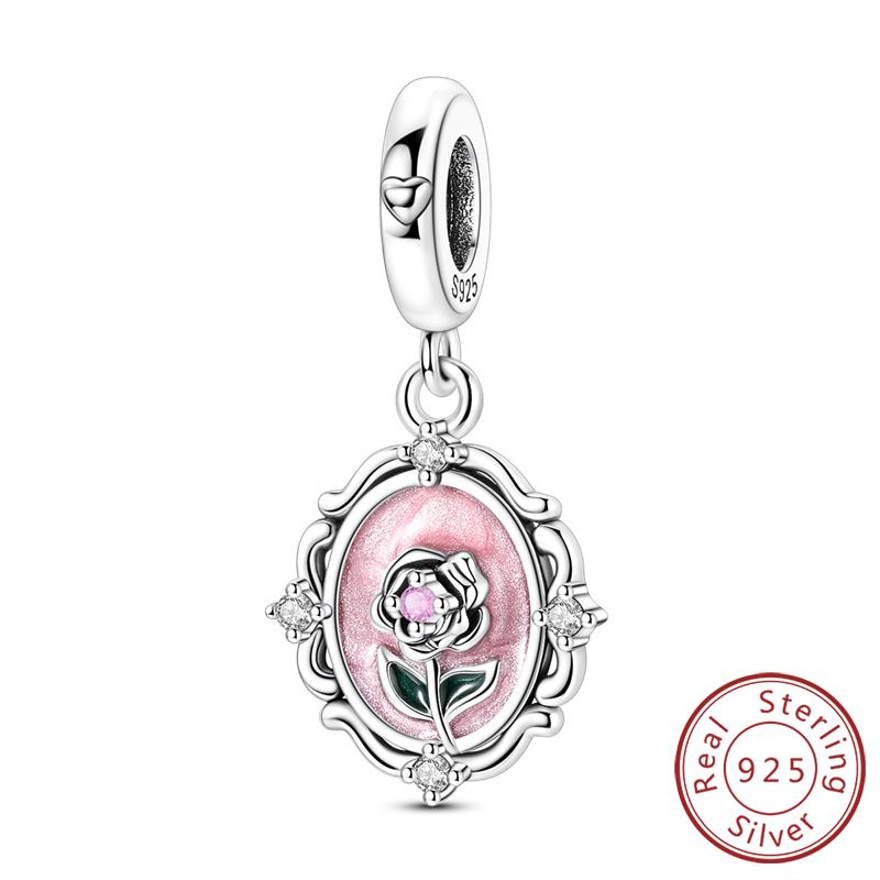 Original Copper Charms Beads Apple Gold Suitcase Family Love Charm Fit Bracelets Bangle Pendant Women Diy Jewelry