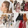 Vielseitiges florales Haarband Scrunchie Schal mit schickem Boho elastischem Haarband Schleife
