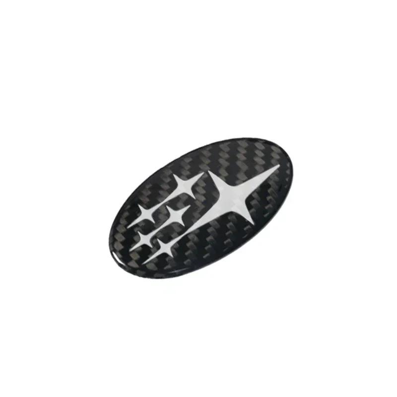 Carbon Fiber Car Steering Wheel Logo Emblem Badge Stickers for Subaru Forester Outback Impreza Legacy STI WRX BRZ Tribeca Ascent Z15