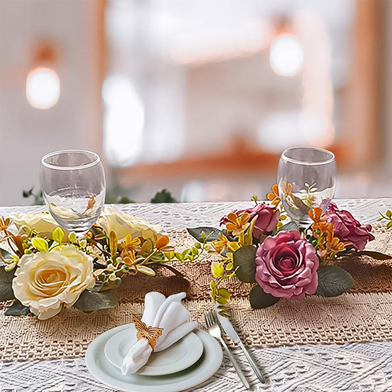 Artificial Rose Candlestick Wreath Garland Wedding Ball Decorations Ornament Party Supplies