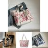 Thai Gentlewoman Alphabet Canvas Bag Women 2024 New Fashion All-match Handbag Shoulder Crossbody Bag Street Style Large Tote Bag