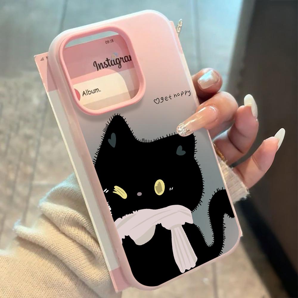 INS Couple Black White Cat Candy Color Phone Case For Xiaomi 14T 15T Pro Xiaomi 17 pro max Xiaomi Mi 11 Lite 5G Shockproof Funda