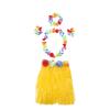 Hawaiian Hula Skirt & Lei Party Performance Set - 40cm, 5 Pieces