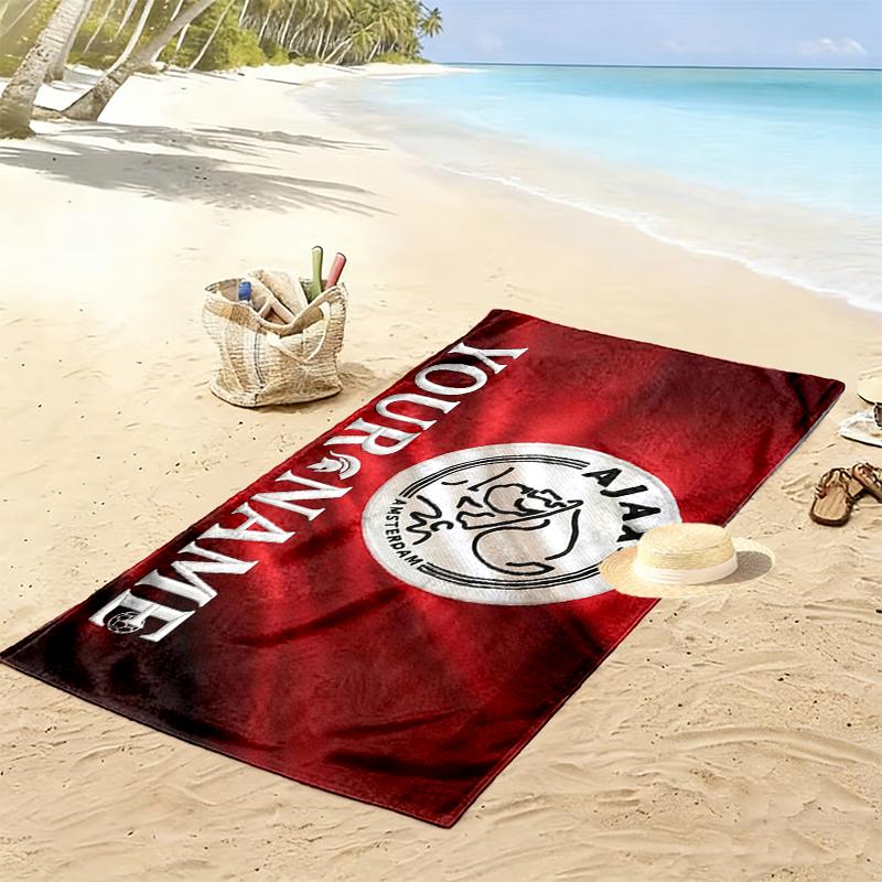 Custom Name,AFC Ajax Print Beach Towel, Large Soft Quick Dry Towel for Beach Camping Swimming