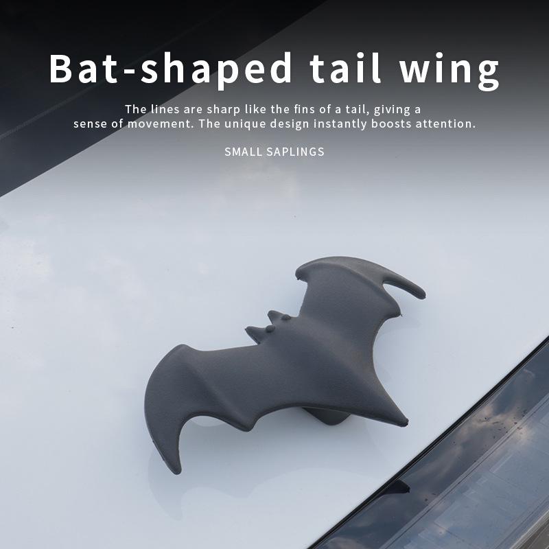 Batmobile Cross 3D Car Sticker: Decorative, No-Punch Tail Wing Modification.