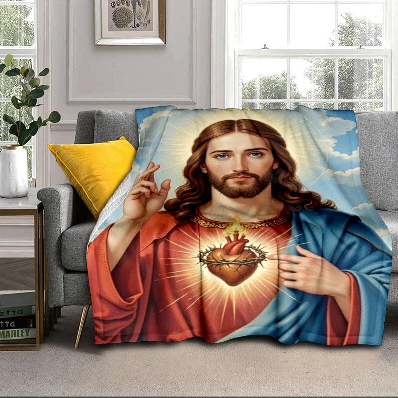 Sacred Heart Of Jesus Blanket Flannel Blanket Throw Blanket Sofa Cover Blanket Soft Premium Blanket Picnic Blanket Tv Blanket Gifts