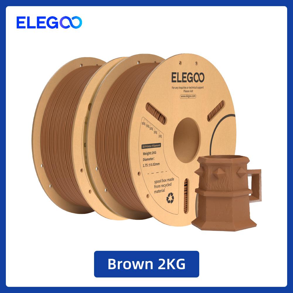 ELEGOO 1.75mm PLA+ Filament 2KG Set Plastic 3D PLA for Most FDM 3D Printers Dimensional Accuracy +/- 0.02mm 2pcs*1kg PLA+ Set