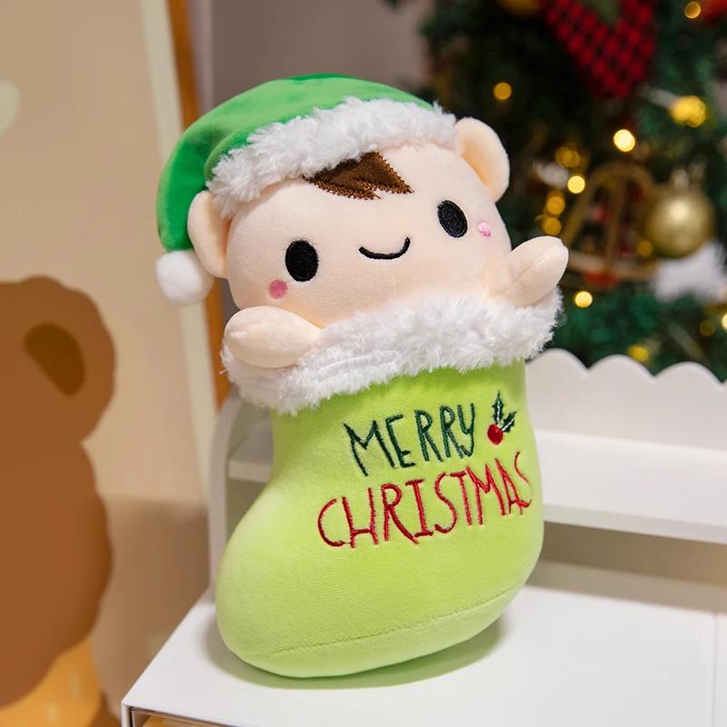Cute Christmas Plush Toy Kawaii Christmas Decoration Christmas Tree Socks Christmas Gift Soft Toy