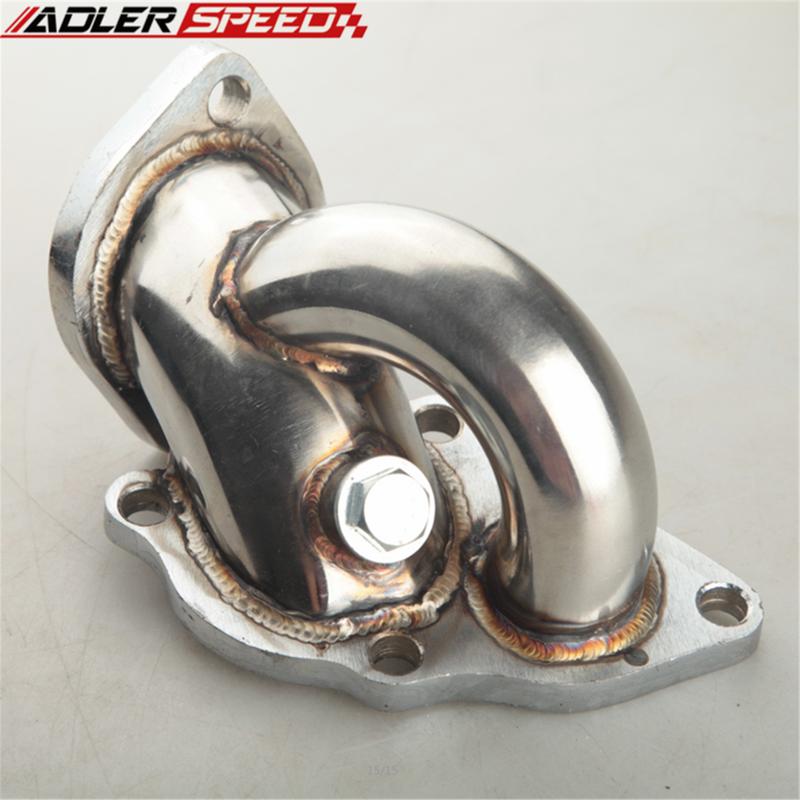 Racing DSM Turbo Outlet Dump Pipe Elbow Exhaust For 89-99 Mitsubishi DSM Eclipse/Talon 4G63T