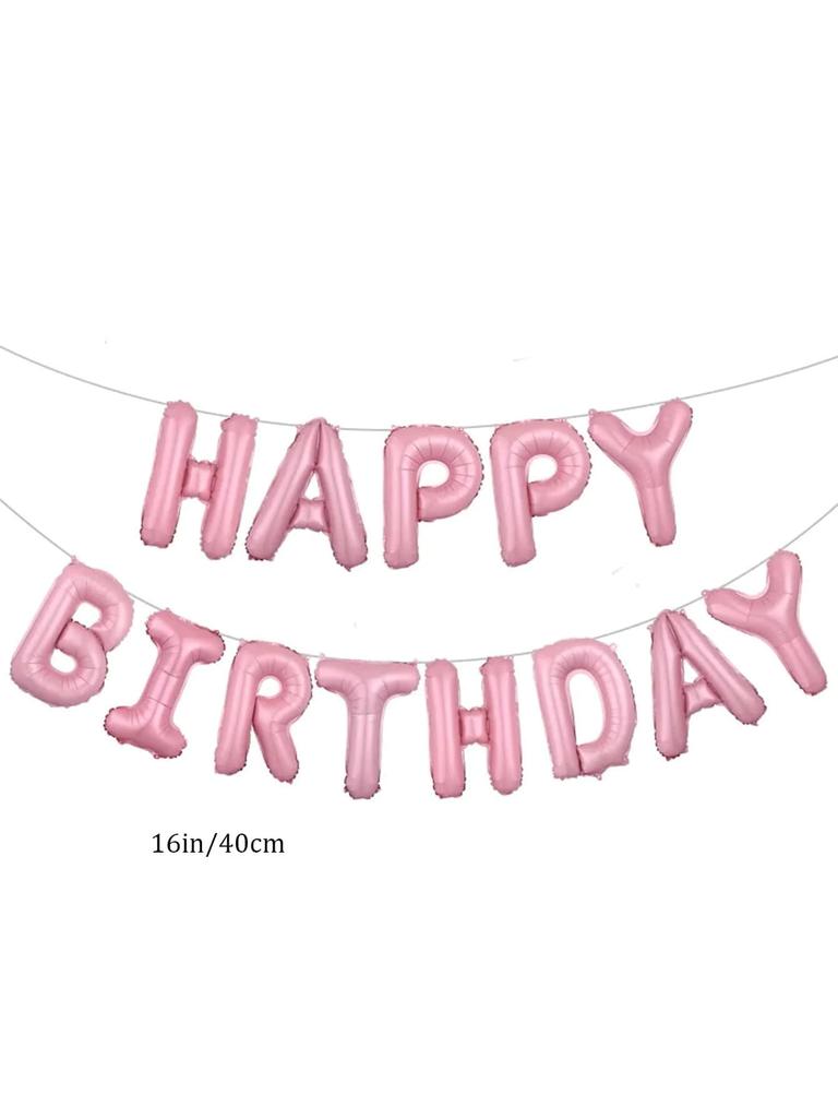 16 Inch Happy Birthday Balloons Pink Blue Aluminium Foil Balloon Birthday Party Decoration Suppries Home DIY Accessories Prop