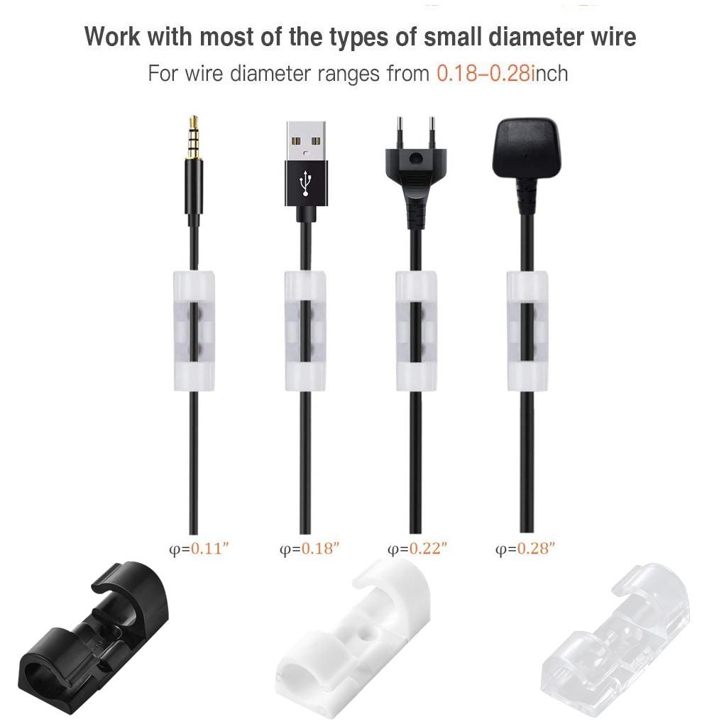 Cable Organizer Clips Selvklebende Wire Organizers Plast Husholdnings Kabel Wire Winders
