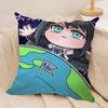 AAdoS anime cute Cushion Cover Silky Short Plush Invisible Zipper Dustproof Sofa Pillow Case for Home Decor
