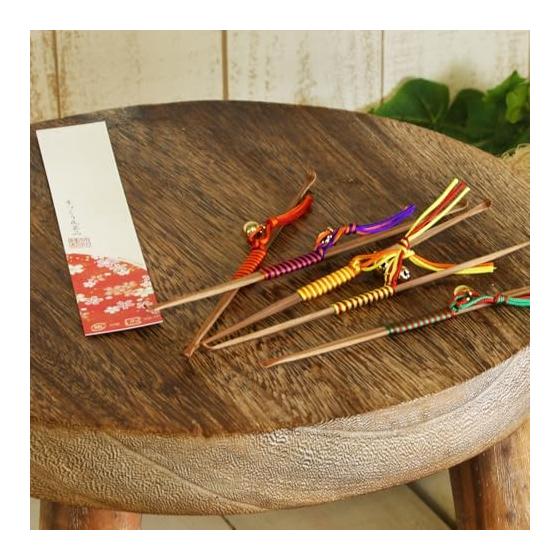 Morikuru Japanese Bamboo Ear Pick, Genroku Maki Style, 17cm, Double-Ended Hook, Bamboo Kanzashi Hairpin, Ear Cleaner, TK07-13, Red Cardboard