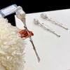 Rose Tulip Baroque Pearl Brooch Empty Support Gold-plated Copper Micro-paved Zircon Pin Corsage