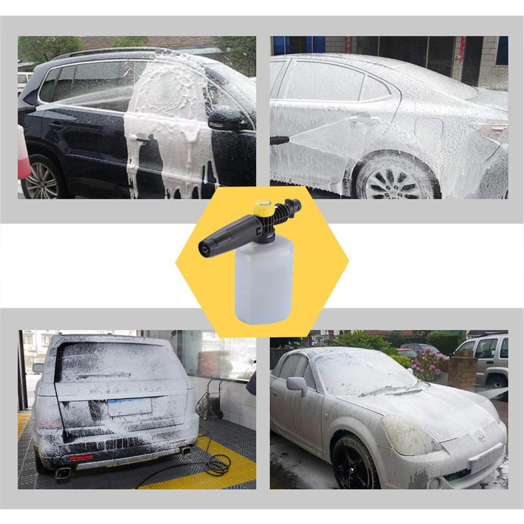 Suitable For Karcher K2/K3/K4/K5/K6/K7 Series Pressure Washer Foam Lance Cannon 0.6L Adjustable Snow Nozzle Cleaning Kit