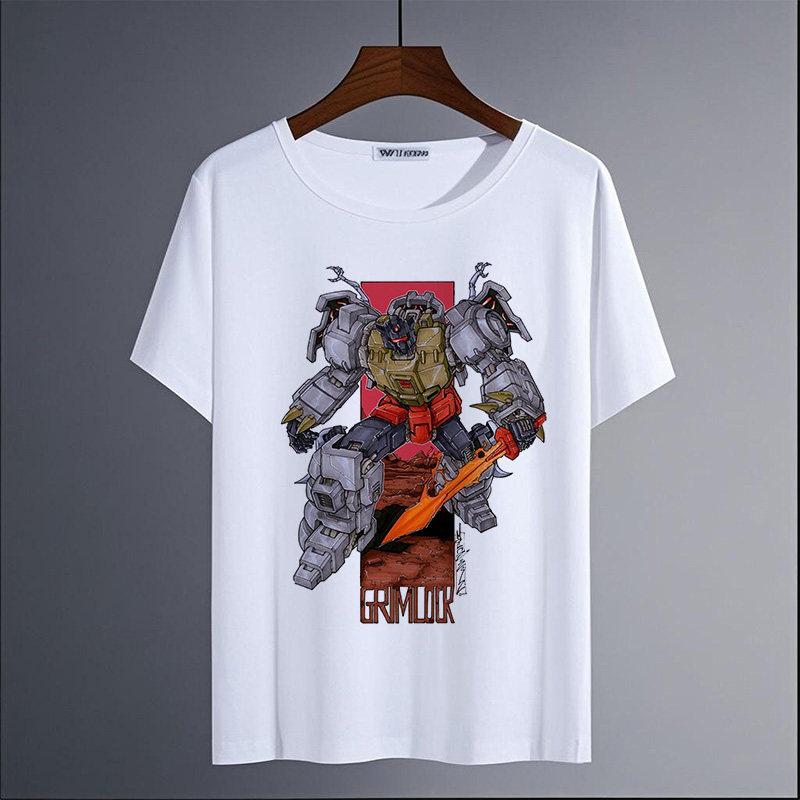 Summer New Breathable Children's T-Shirt with Transformers Optimus Prime Print, Fashionable