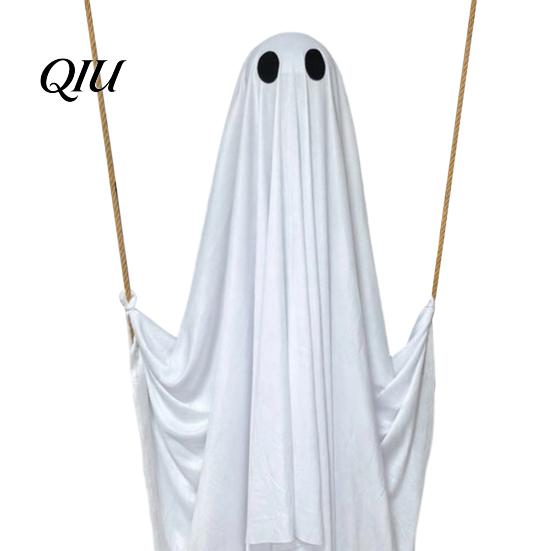 Patio Tree Decorations Halloween Hanging Swing Ghost Decoration, Light Up Large Spooky Creepy Outdoor Figures On A for Outside Garden Yard Porch Decor