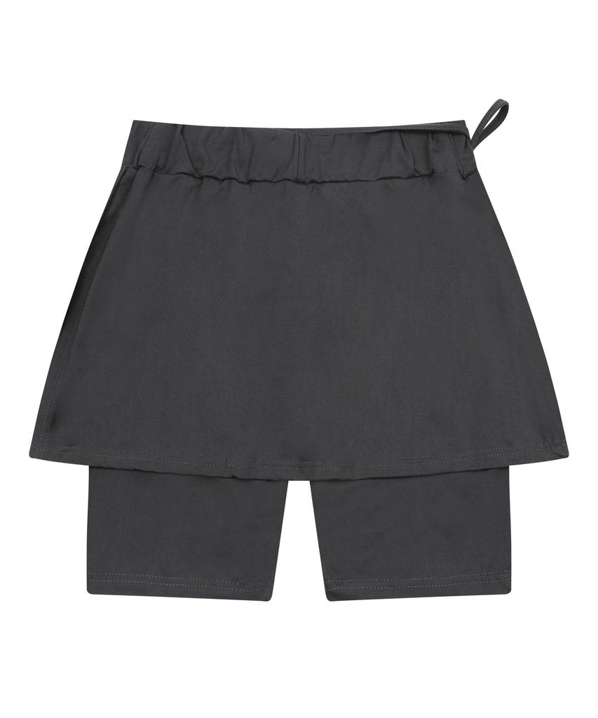 MUCENT Snuby Two-In-One Side Slit Skirt Shorts (2 Colors)