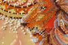 Midi Set for Embroidery with Beads On Natural Artistic Canvas Abris Art Cat Family