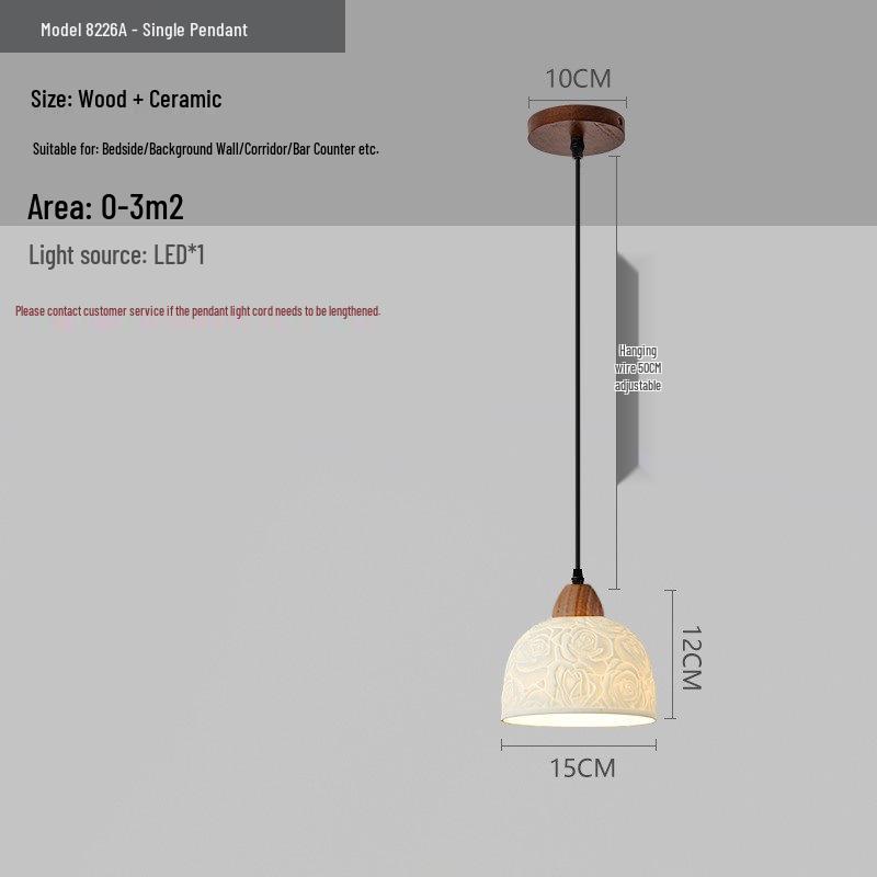 Chinese Retro Bedroom and Hallway Pendant Light
