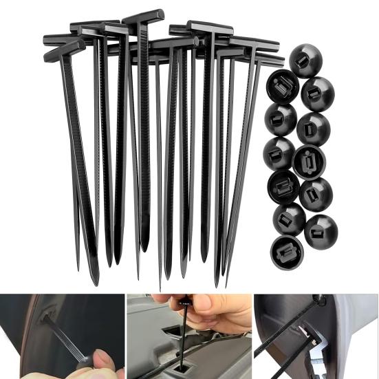 50/100Pcs Nylon Universal Cable Tie Buckles Heavy-Duty Self-Locking Zip Ties Fasteners Car Repair Home Use Automotive Bumper Fender Mudguard Fix Ties
