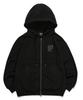 Urbanage Logo Print Zip-Up Hoodie Black