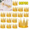 96PCS Crown Napkin Ring Holiday Napkin Ring Gold Napkin Clasp Mini Crown Gold Delicate Ring Edge Cutlery Stainless Steel Banquet