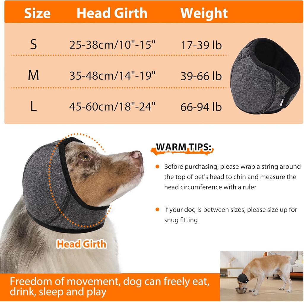 Hearing Protection Dog Calming Earmuff Noise Reduction Waterproof Dog Soothing Headcover Shock Proof Dog Ear Cover