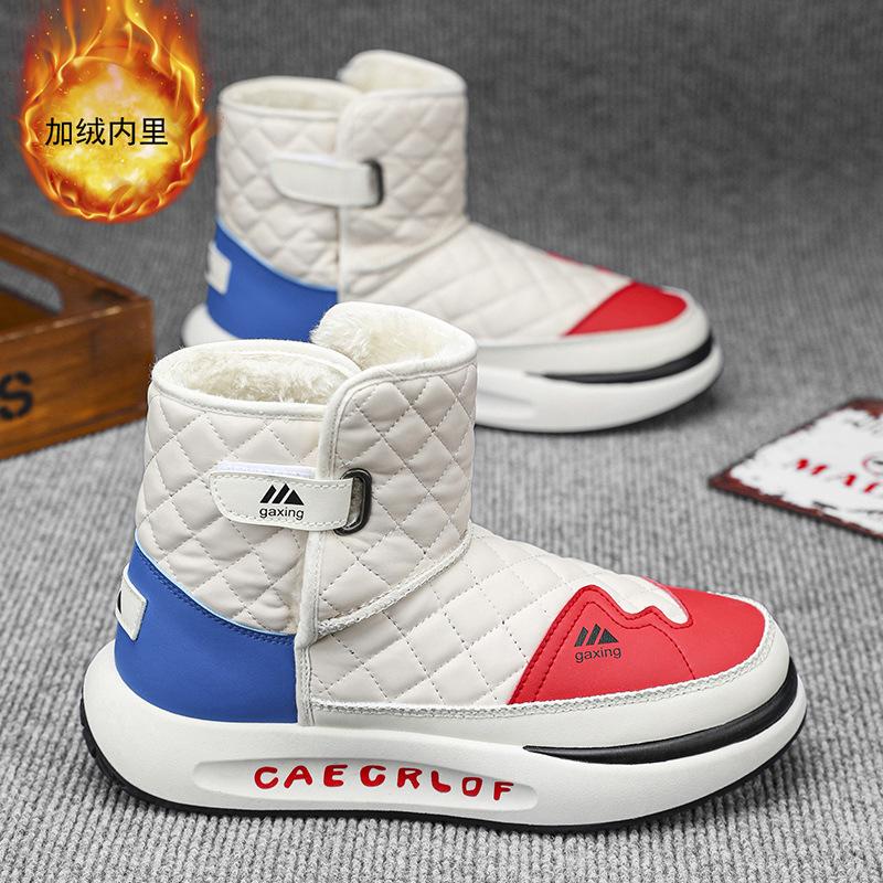 

Черные ботинки Мартин мужские зимние мужские ботинки высокие вельветовые теплые хлопковые ботинки утолщенные уличные мужские сноубутсы 44