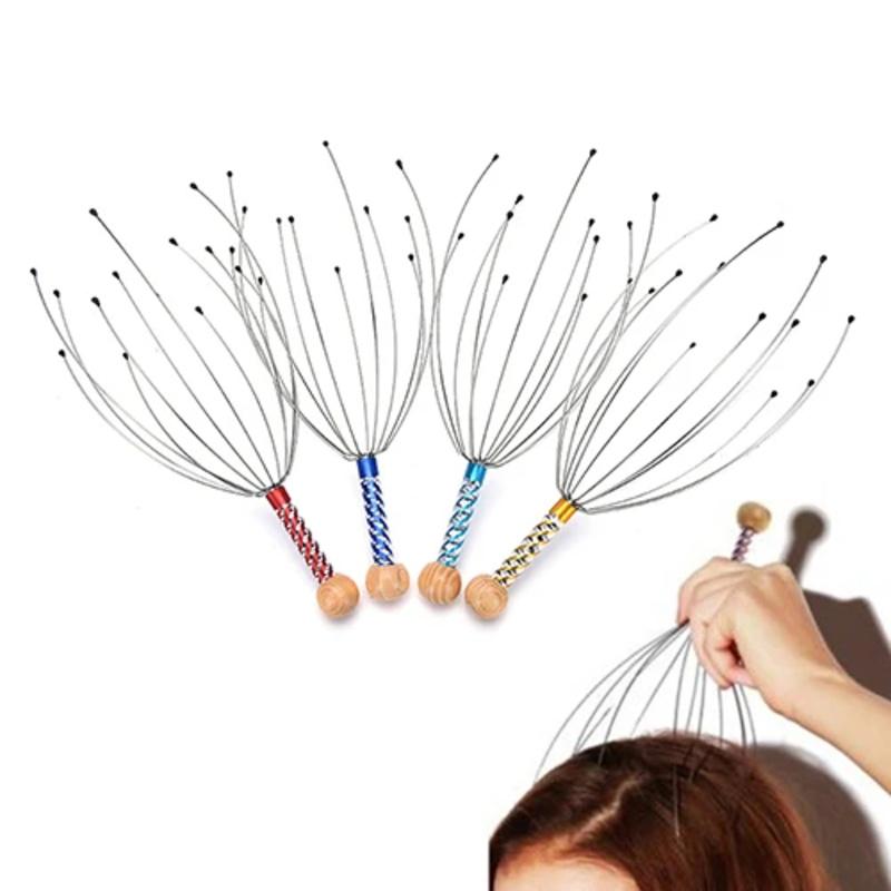 

Head Massager Healing Neck Claw Body Massage Anti-stress Pain Relief Octopus Scalp Relax Spa Headache Stimulate Blood Circulate XS білий