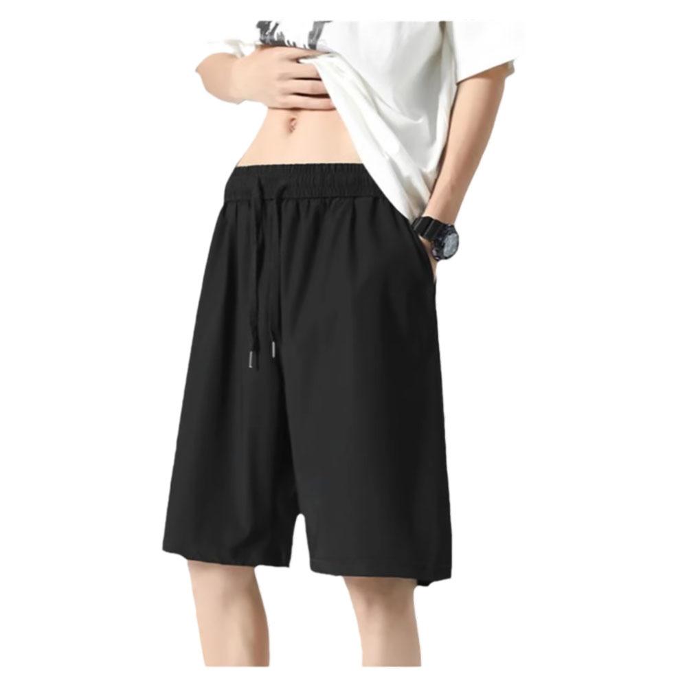 Shorts Men's Summer Thin Men's Quick Drying Five Quarter Pants Loose Ice Silk Pants for Casual Sports Wear