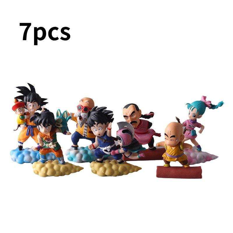 

7pcs Ball Dragon Character Pvc Toy Model Desktop Decoration Child Gift Christmas